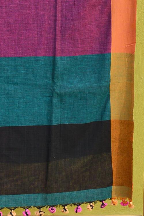 Bengal Handloom Soft Cotton Plain Saree