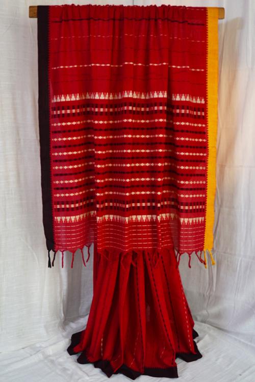 Bengal HandloomPatia Woven Begampuri Cotton Saree