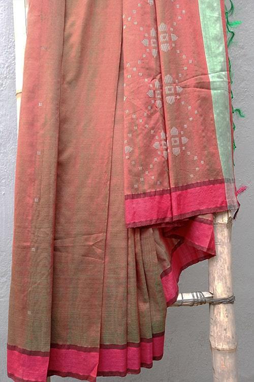 Afsa' Handwoven Extra Weft Silk Saree-19