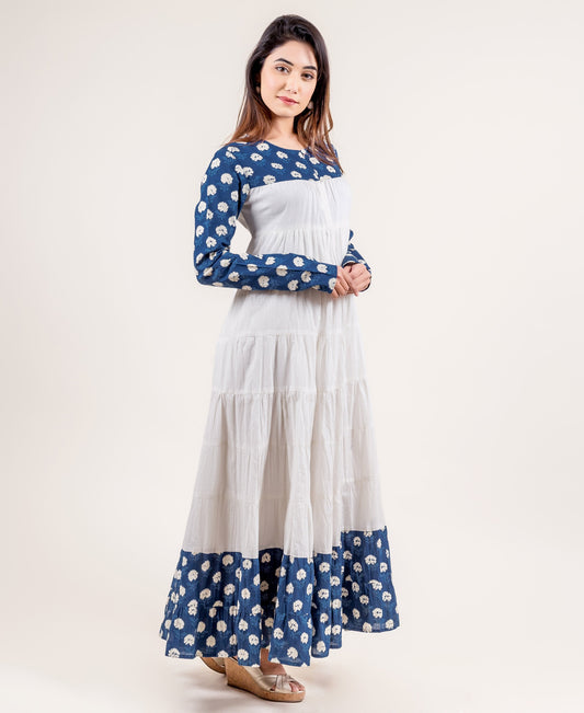 Charismatic Tiered Long Cotton Dress