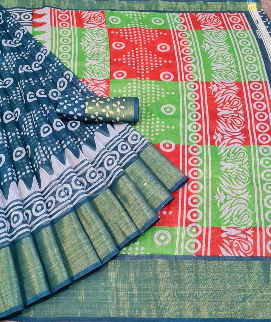 Valiba Fashionable Cotton Printed Sarees
