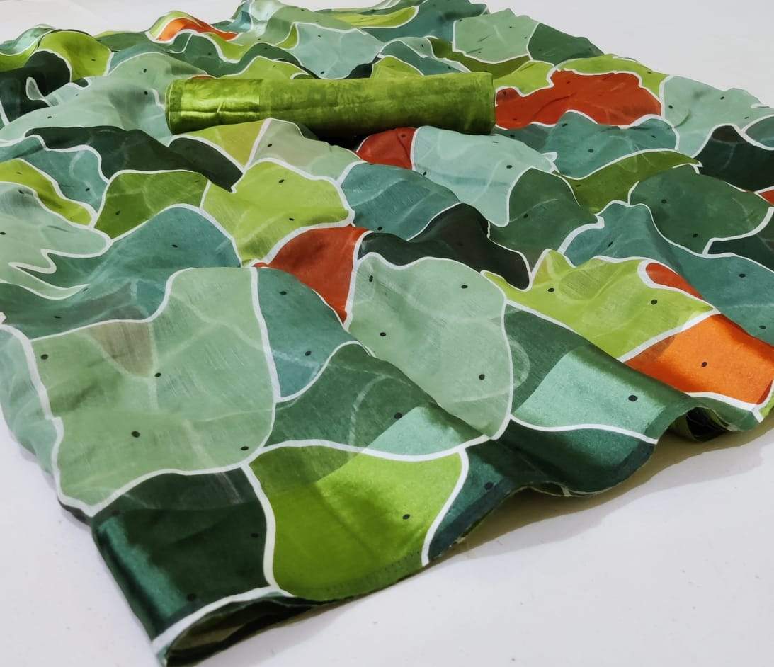 Beautiful Cotton Multicoloured Printed Sarees