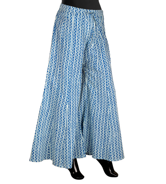 HandBlock Printed Flared Palazzo