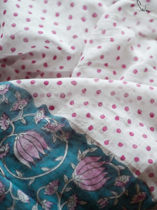 Flower rains in the sky polka