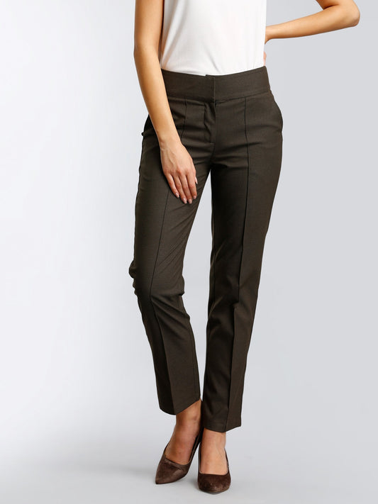 Formal Check Straight Fits - Brown