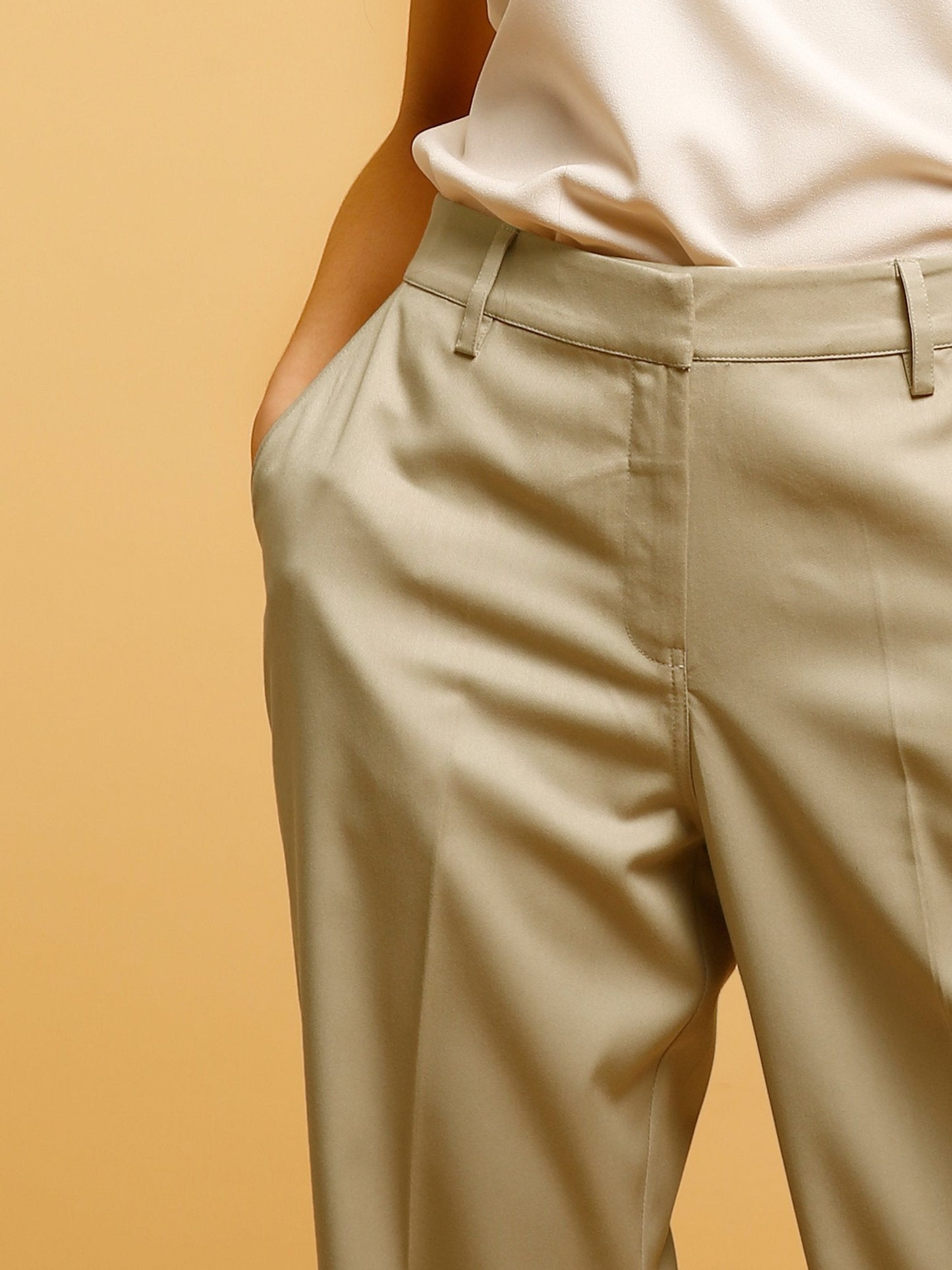 Formal Straight Fit Pants - Beige
