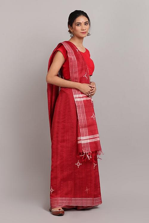 Jinali' Handwoven Extra Weft Silk Saree-47