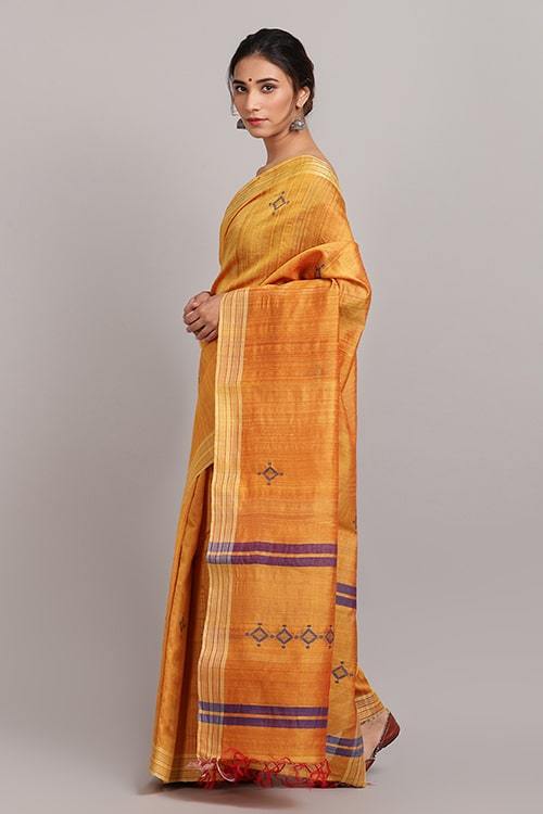 Jinali' Handwoven Extra Weft Silk Saree-48
