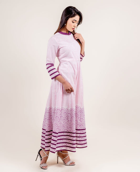 Swirly Anarkali Style Long Designer Dress