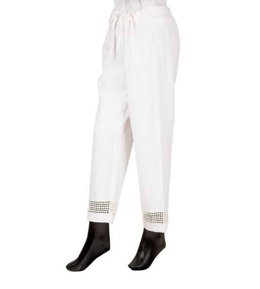 White Laced Pants