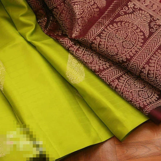 Banarasi Lime Green KANCHIVARAM Saree