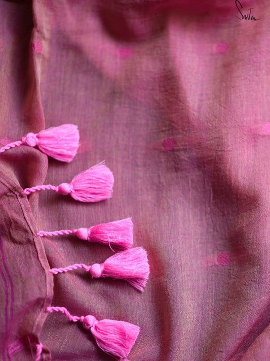 Pink sky, stars and mountains