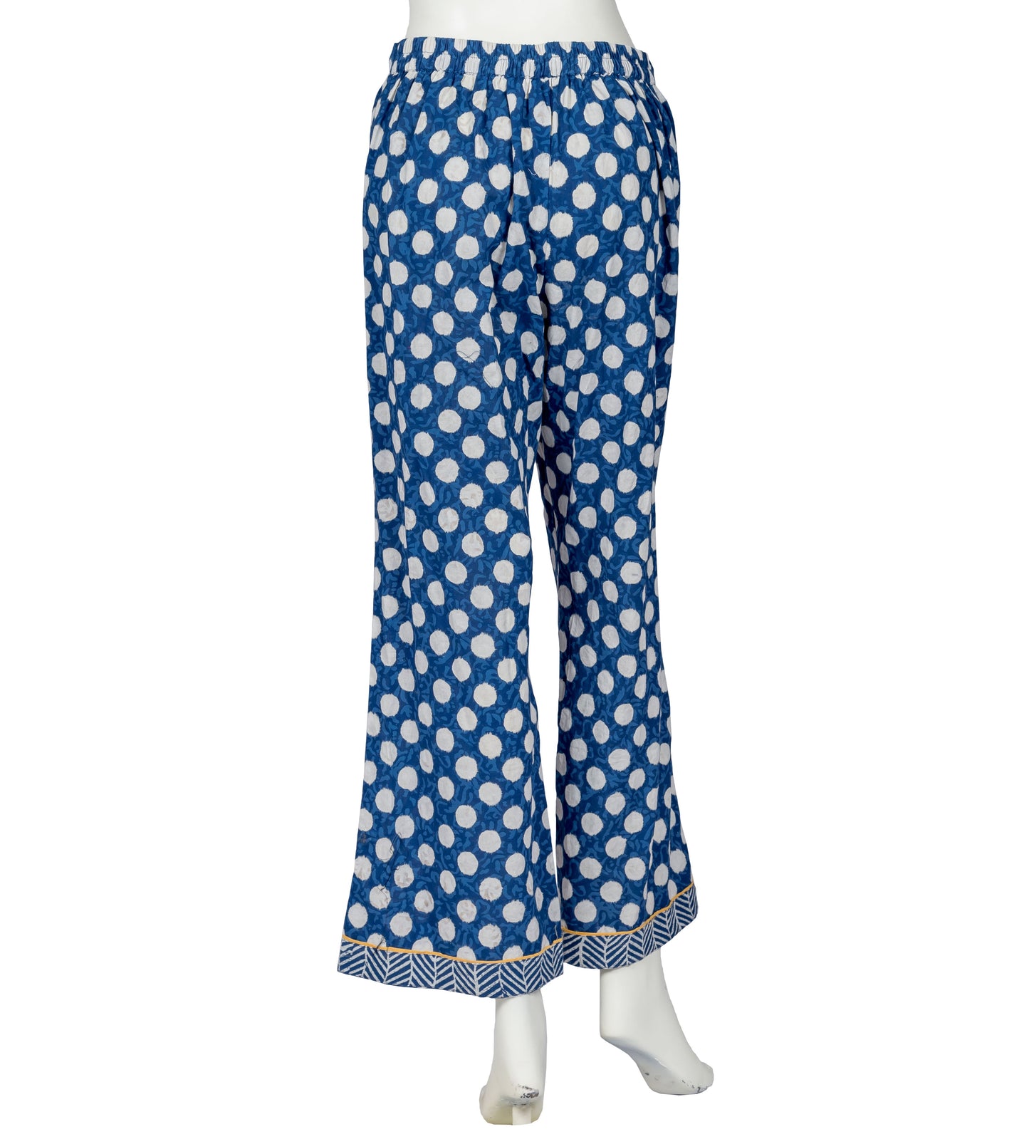 Indigo Polka Dots Pegged Palazzos