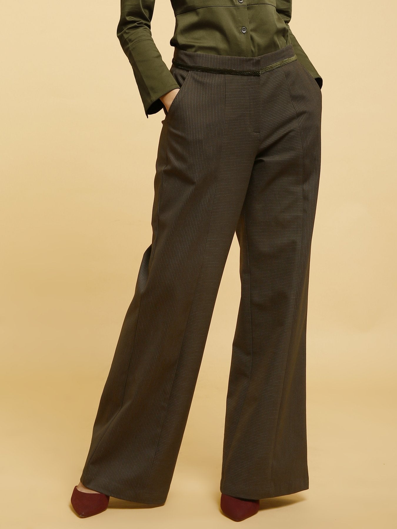 Relaxed Fit Pants - Green