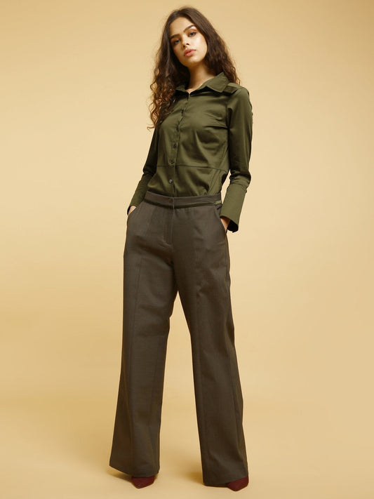 Relaxed Fit Pants - Green