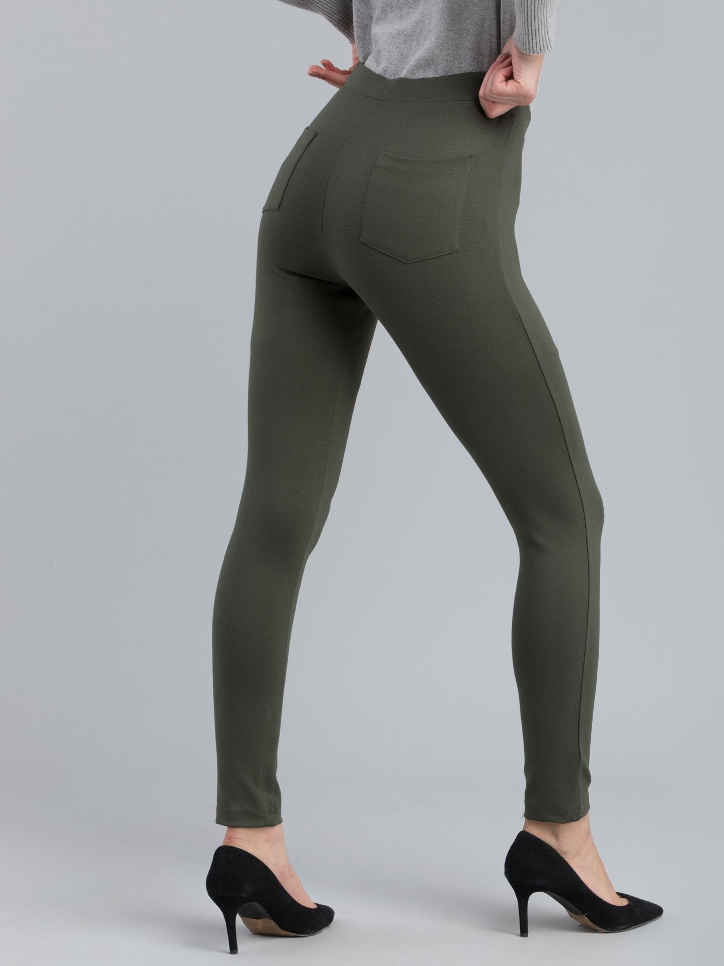 4 Way Stretch Skinny Fit LivIn Jeggings - Olive