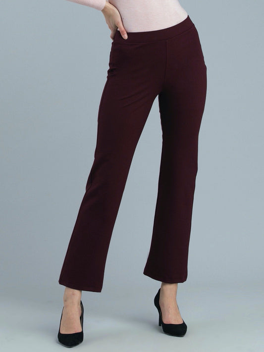 4 Way Stretch Slim Fit LivIn Jeggings - Maroon