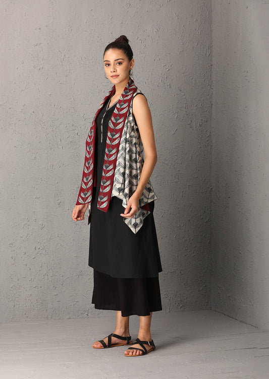 Printed cape with inner & palazzo (SW-36A)