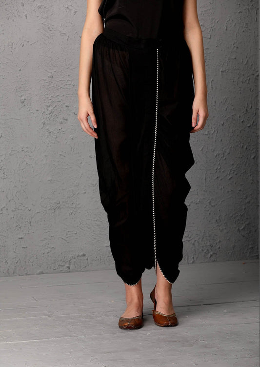 Black dhoti with silver studs (SW-48)