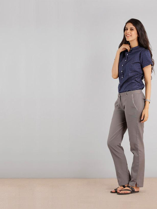 Relaxed Linen Pants - Grey