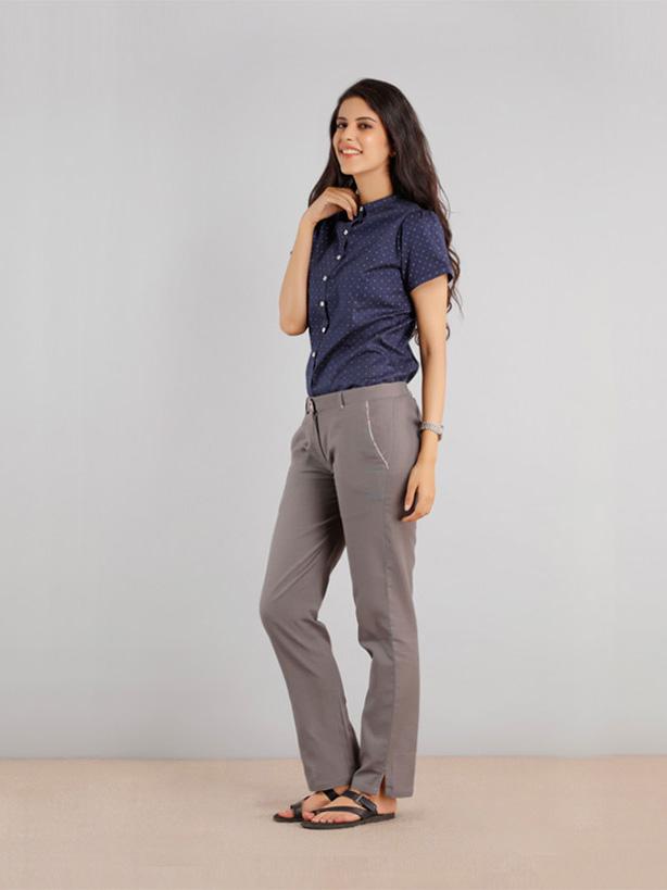 Relaxed Linen Pants - Grey