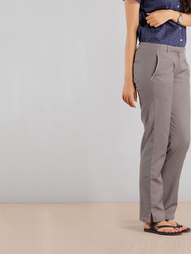 Relaxed Linen Pants - Grey
