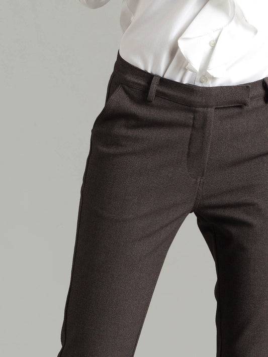 Essential Comfort Crop Pants - Brown Grey