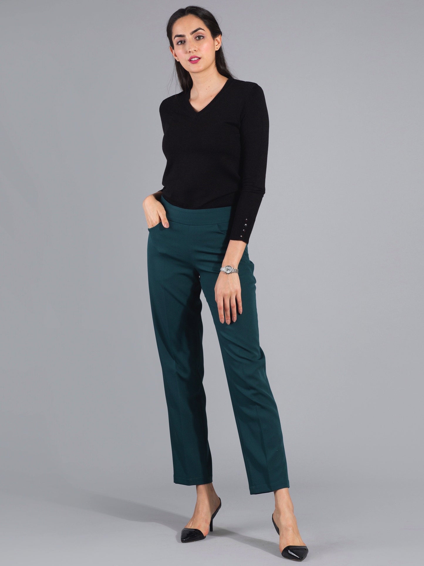 Essential Easy Care Work Trousers - Bottle Green