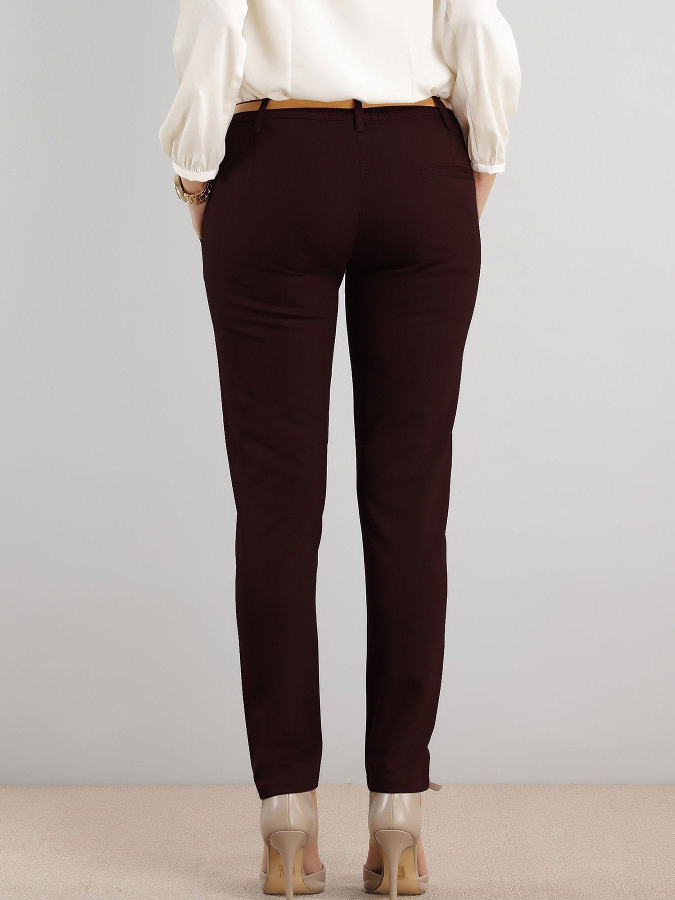 Essential Comfort Trousers - Maroon