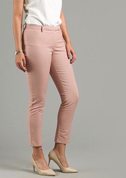 Essential Cropped Linen Trousers - Pink
