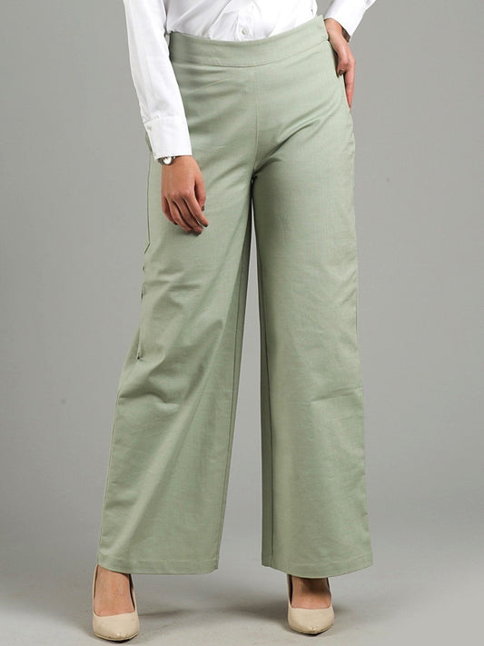 Wide Leg Linen Pants - Sage Green