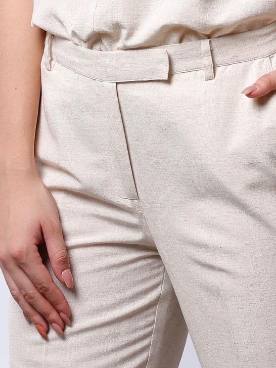 Straight Fit Trousers - Ivory