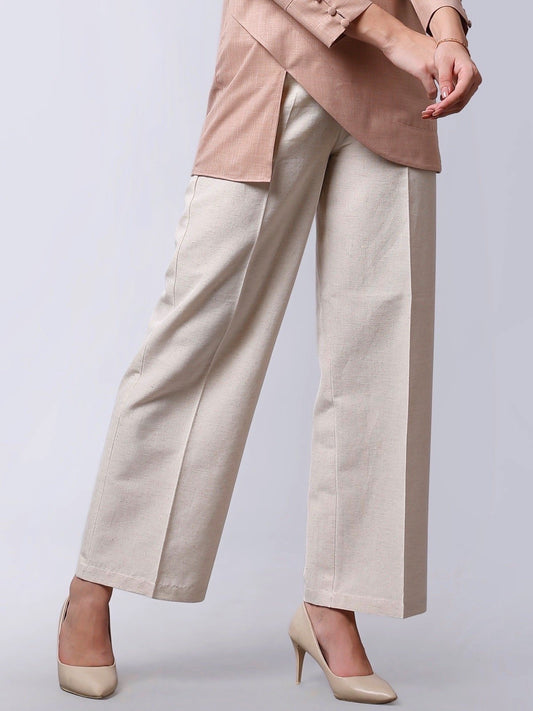 Wide Legged Trousers - Ivory