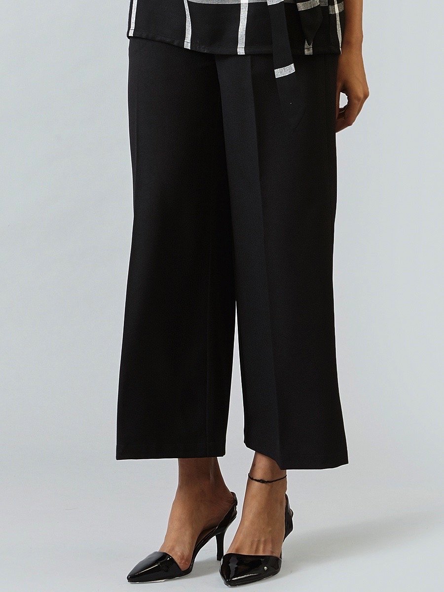 Wide Leg Culottes - Black
