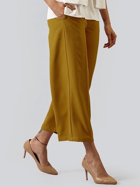Wide Leg Culottes - Mustard