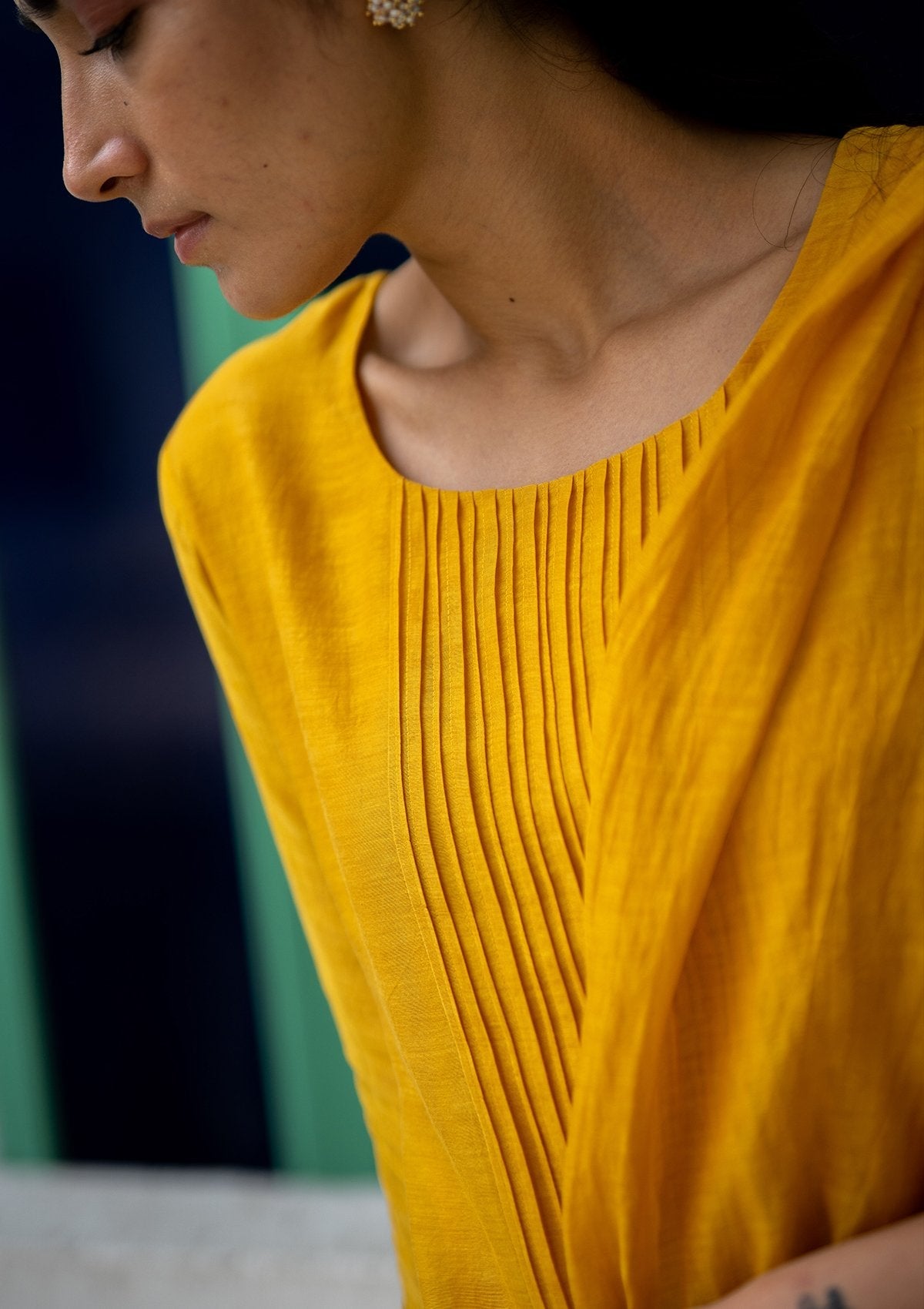 Amber Kurta with Applique Dupatta