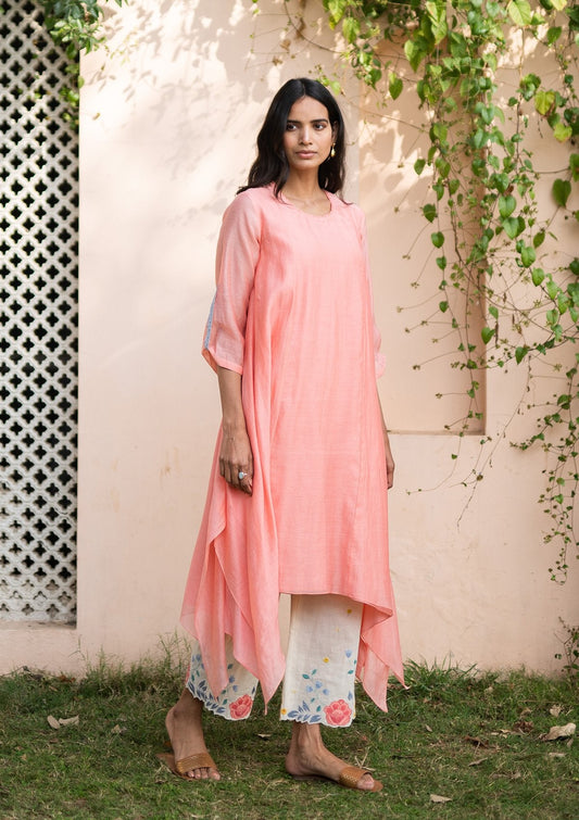 Coral Applique Kurta Set