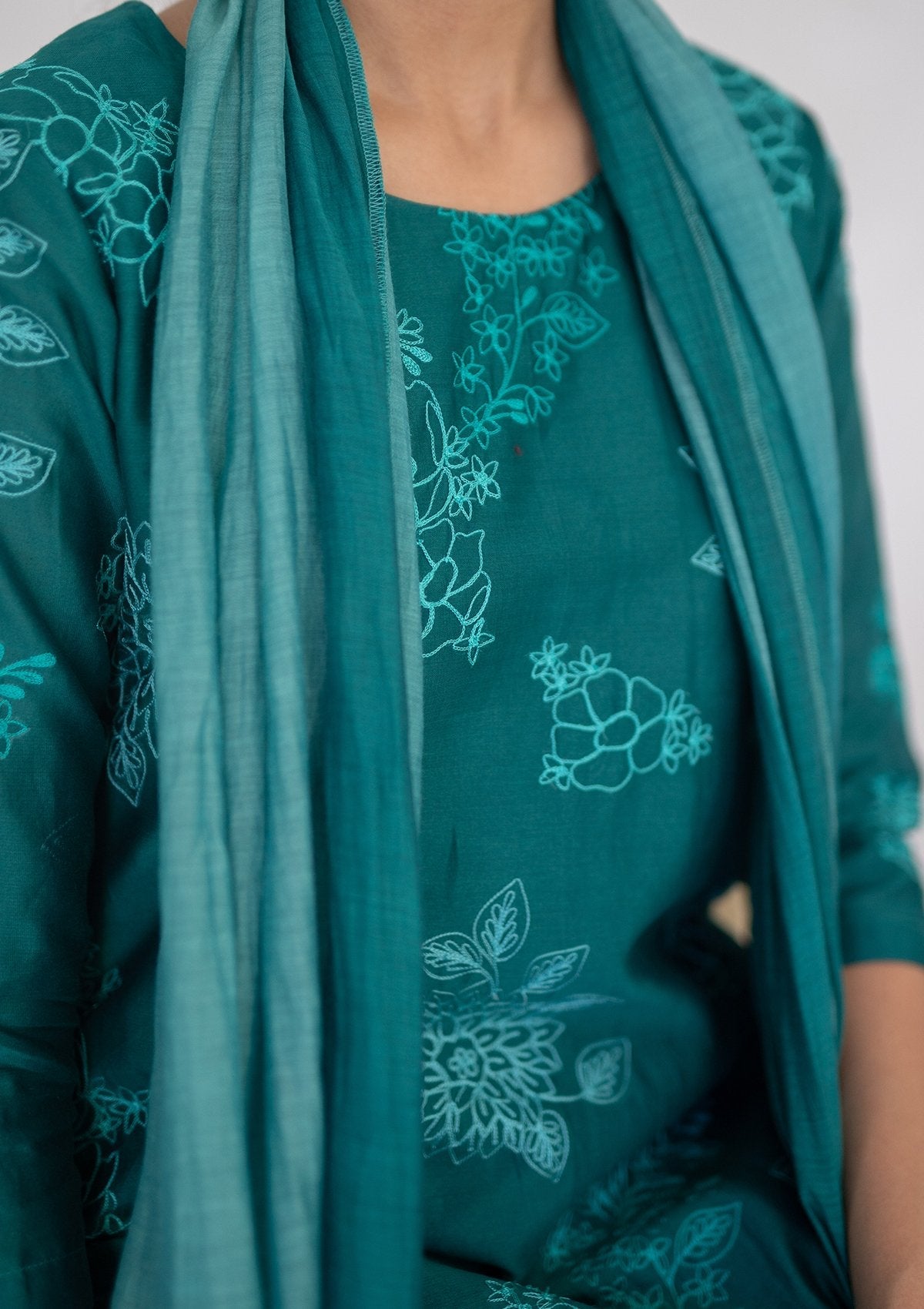 Jade Aari Work Kurta Set
