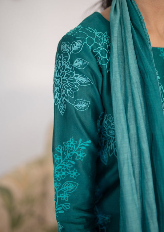 Jade Aari Work Kurta Set