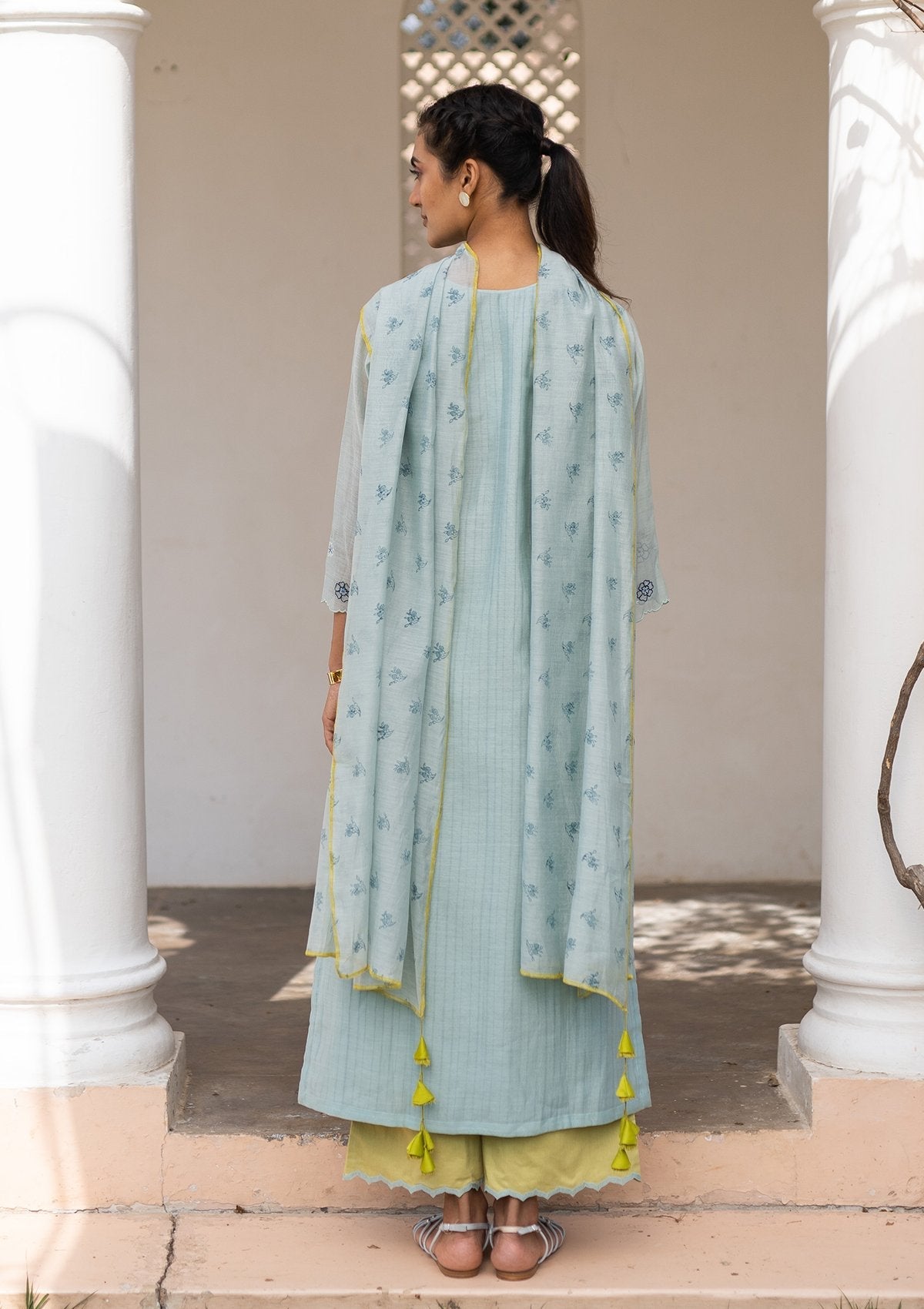 Ocean Embroidered Kurta Set
