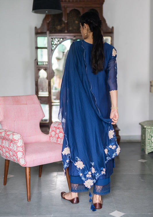 Sapphire Applique Kurta Set