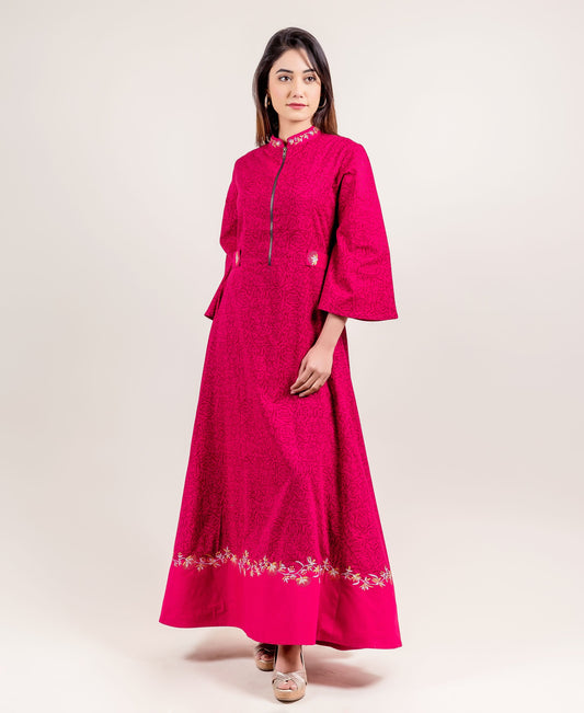 Chic Showstopper Embroidered Long Dress