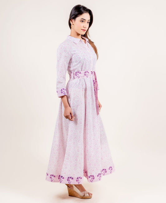 Splendid Hand Block Printed Floral Dress