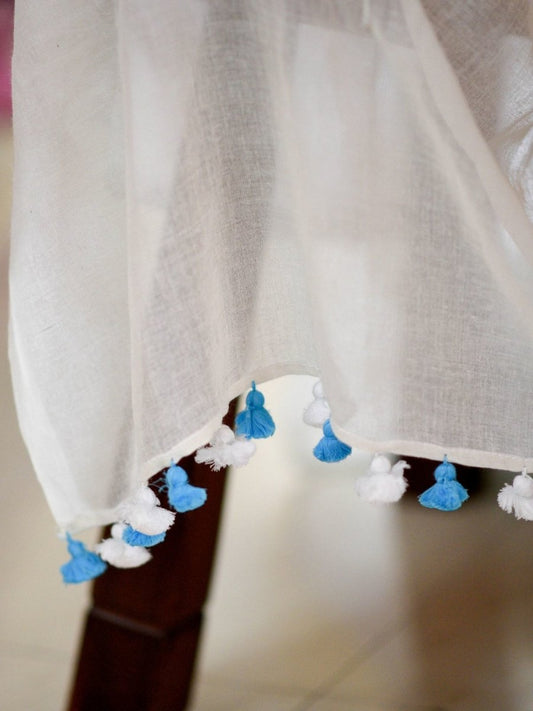 White clouds and blue sky