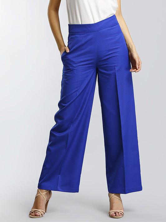 Wide Leg Pants - Cobalt Blue