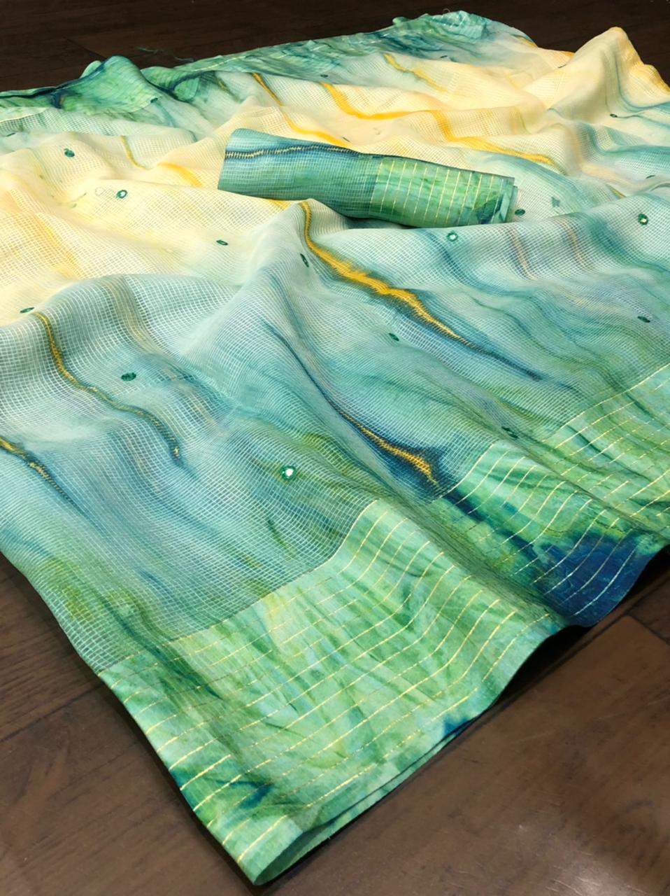Valiba Uniquee Cotton Printed Sarees