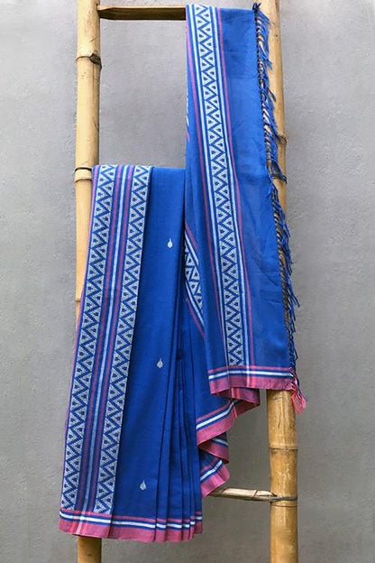 Lavanya' Handwoven Extra Weft Cotton Saree-13
