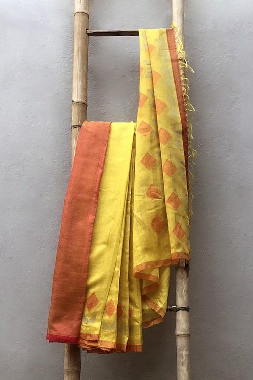 Dakshita' Handwoven Extra Weft Silk Saree-33
