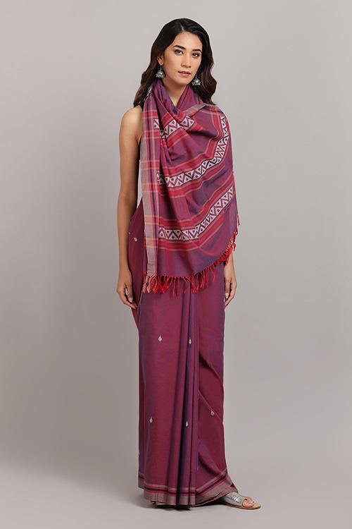 Lavanya' Handwoven Extra Weft Cotton Saree