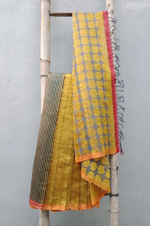 Rajjo' Handwoven Extra Weft Silk Saree-30